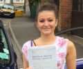 Georgette with Driving test pass certificate